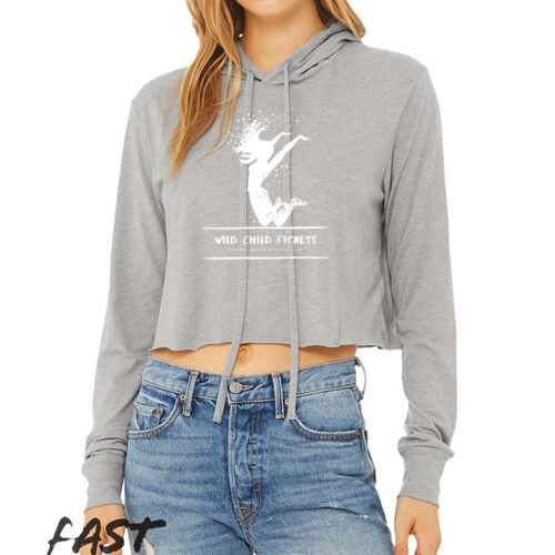 Wild Child Fitness - Women’s Triblend Cropped Long Sleeve Hoodie Thumbnail